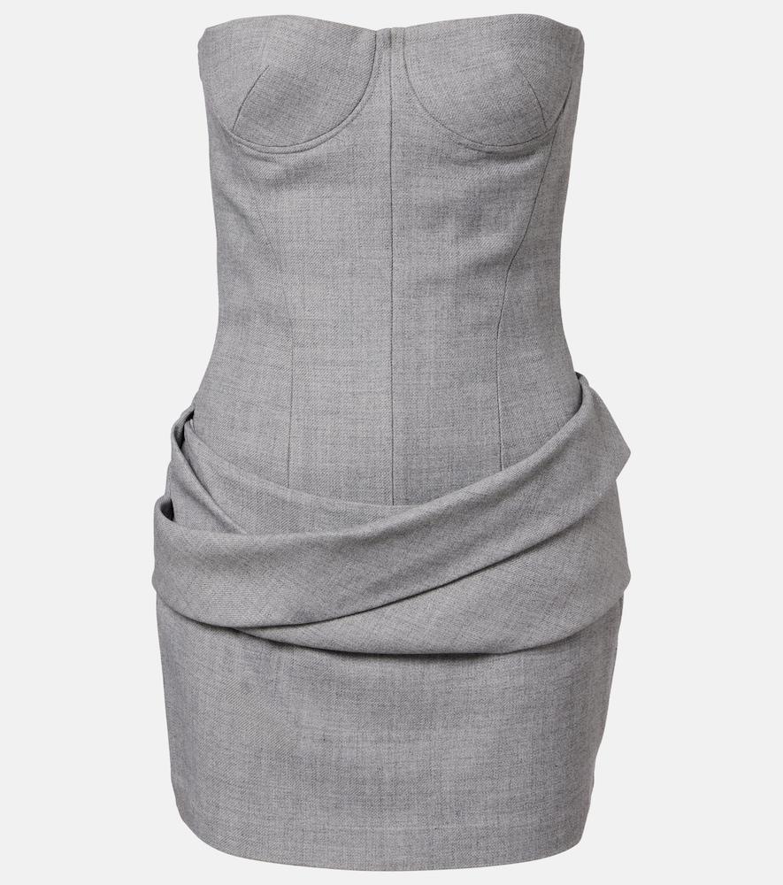 alex perry draped bustier dress
