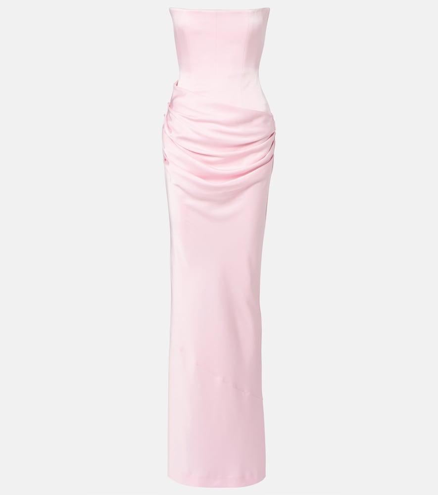 alex perry draped bustier gown