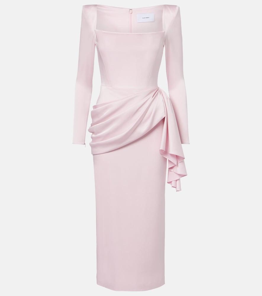 alex perry draped crêpe satin cocktail dress