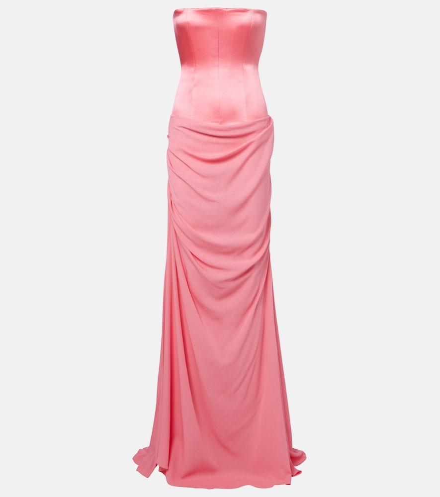 alex perry draped silk gown