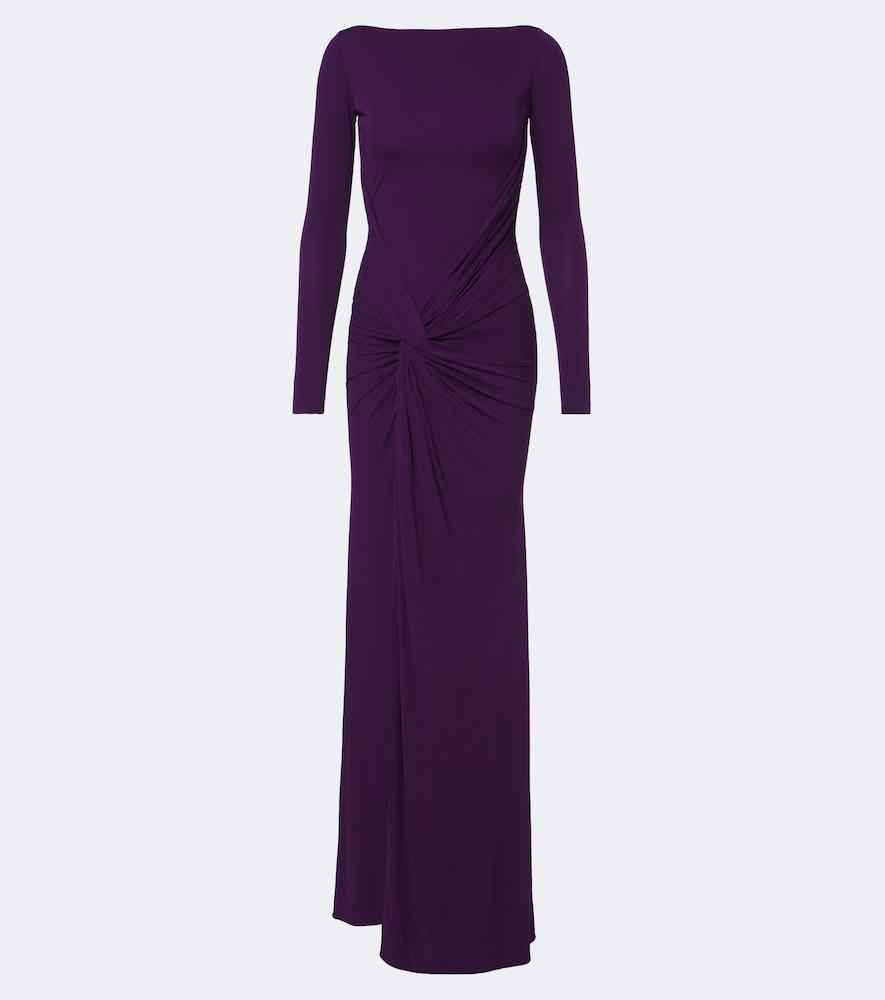 alex perry gathered jersey gown