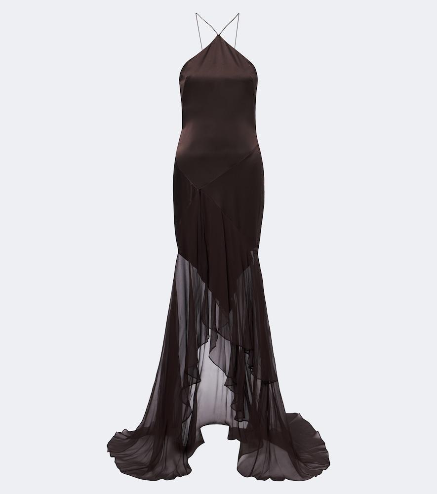 alex perry halterneck silk gown