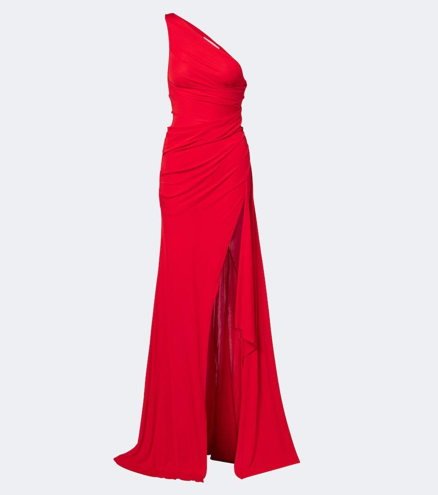 alex perry one-shoulder gown