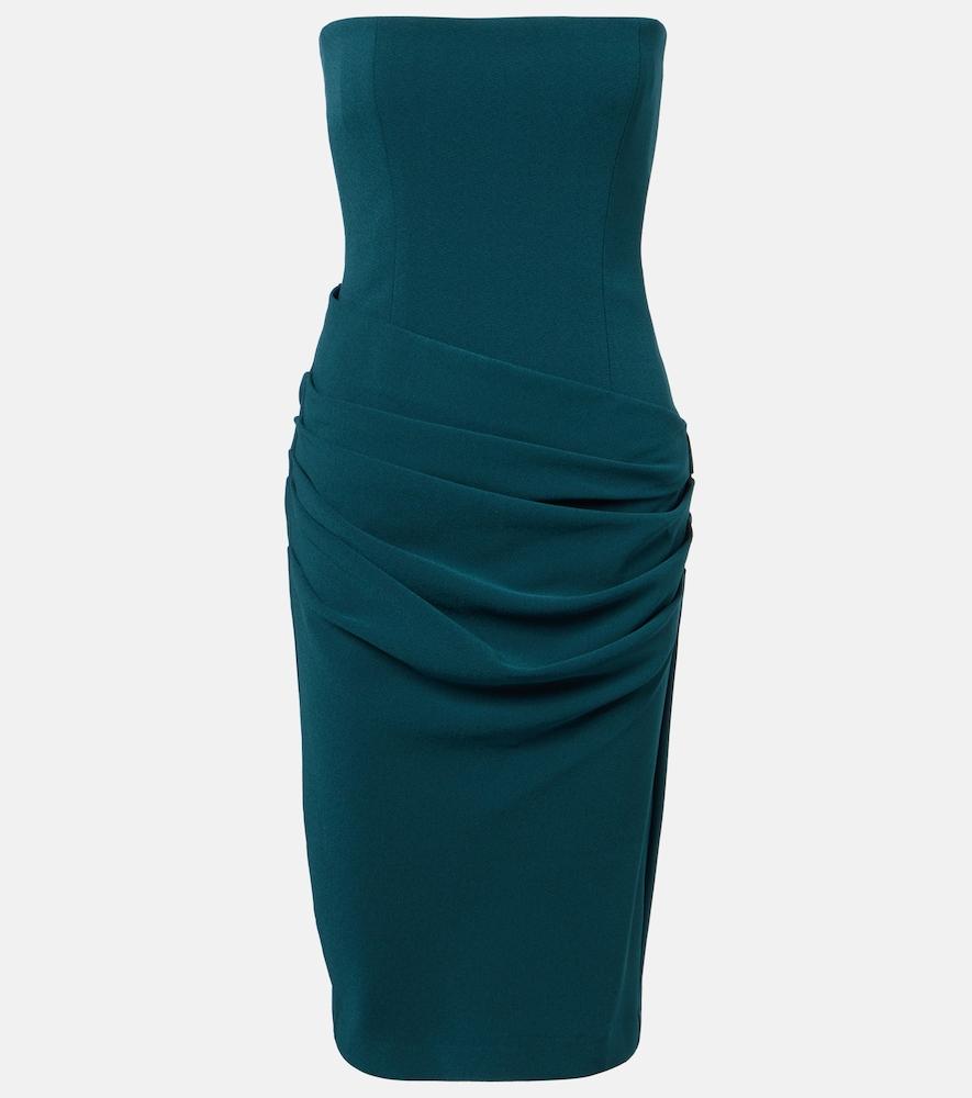 alex perry ruched crêpe corset dress