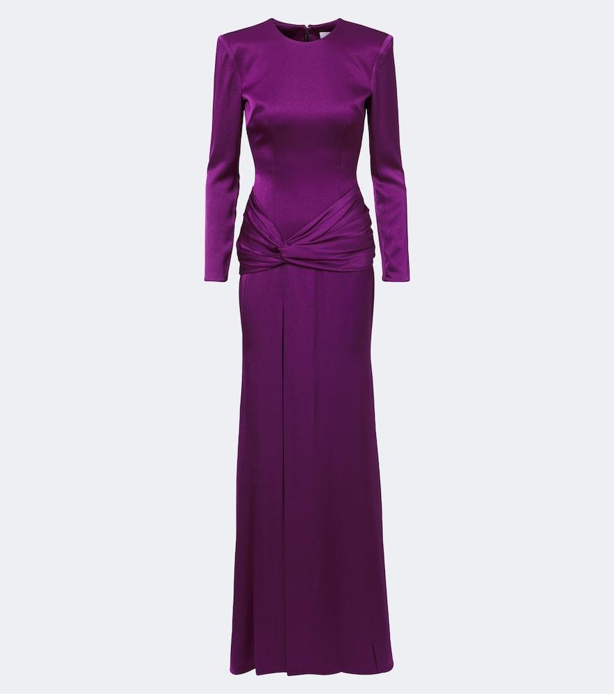 alex perry satin crêpe gown