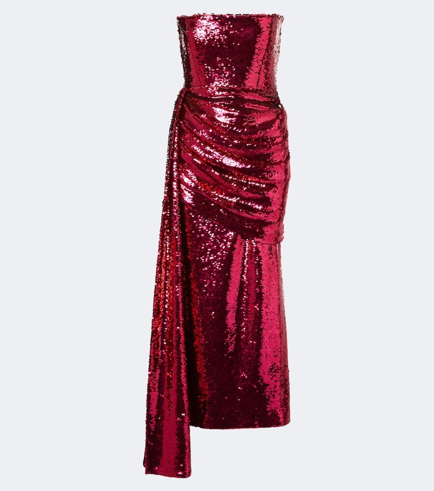 alex perry sequined bustier dress
