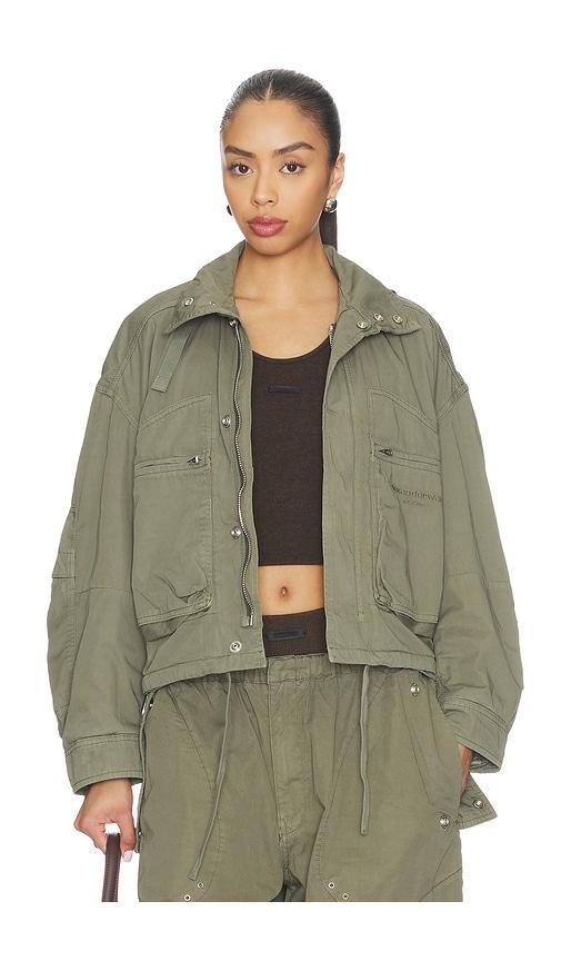 alexander wang cargo jacket with articulated pockets in army. - size m (also in xs, s)