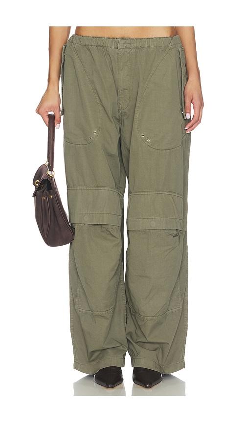 alexander wang cargo pant with articulated pockets in army. - size l (also in m)