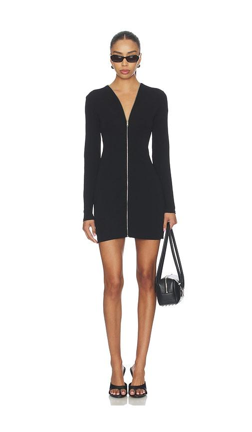 alexander wang continuous zipper mini dress in black. - size m (also in s)