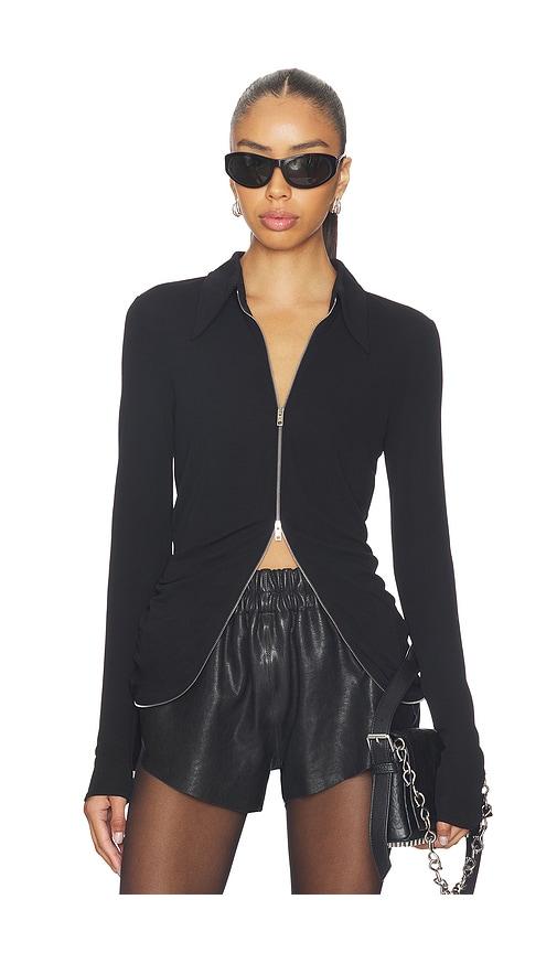 alexander wang drape back shirt in black. - size s (also in xs)