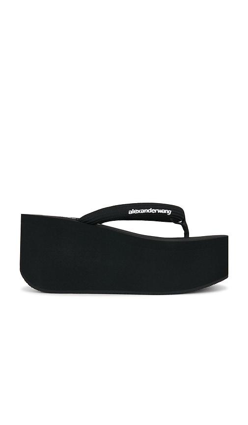alexander wang jenna thong platform sandal in black. - size 35 (also in 36, 38, 40, 41)