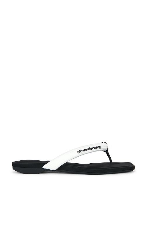 alexander wang jenna tubular flat thong sandal in white. - size 35 (also in 36)