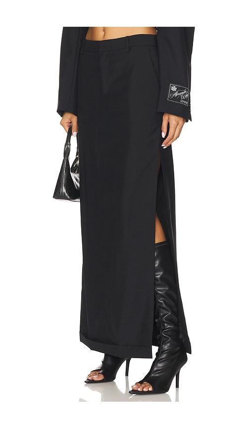 alexander wang mid rise tailored maxi skirt in black. - size 2 (also in 6)