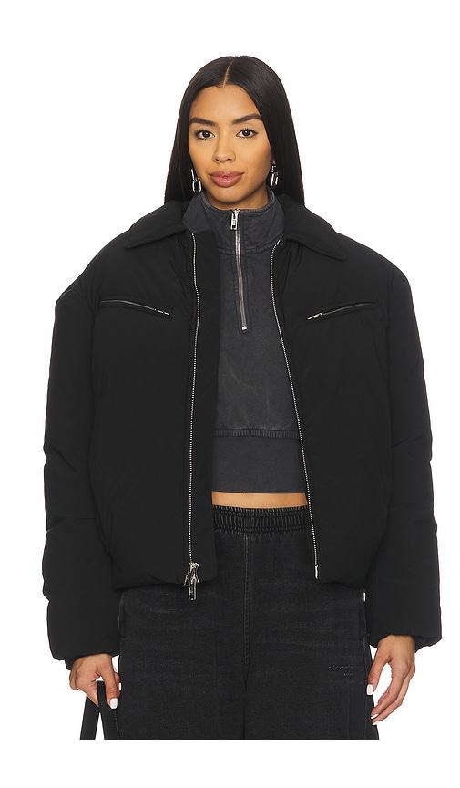 alexander wang moto puffer jacket in black. - size m (also in s)