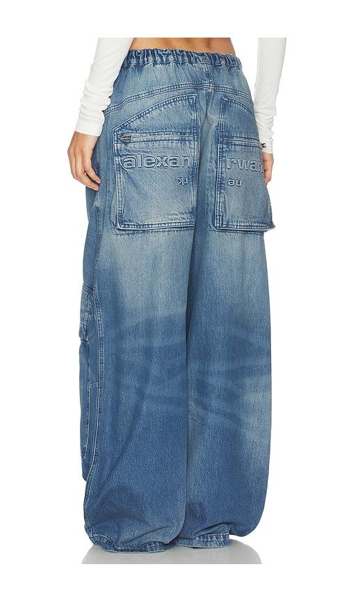 alexander wang oversized cargo wide leg in blue. - size m (also in xs, s)