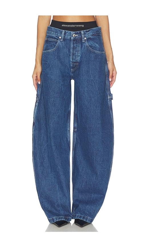 alexander wang pre-styled oversized wide leg in blue. - size 23 (also in 24)