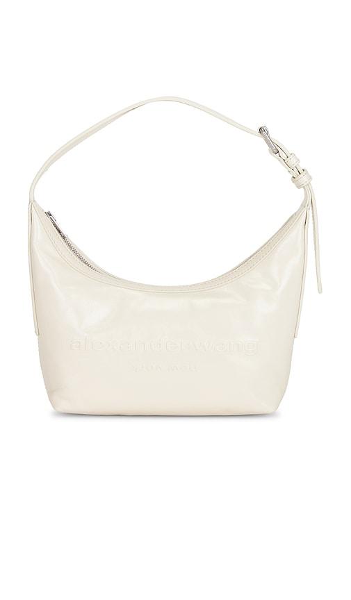 alexander wang punch small hobo bag in cream.
