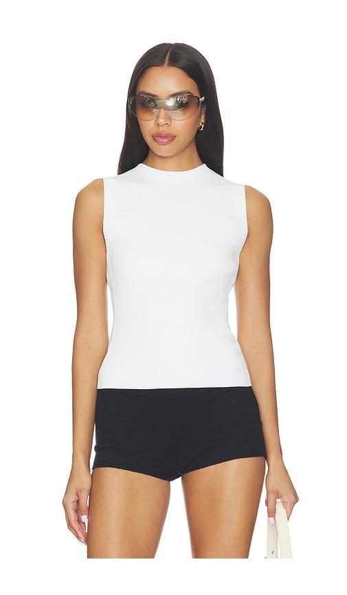 alexander wang tank with logo track stripe in white. - size l (also in xs, s, m)