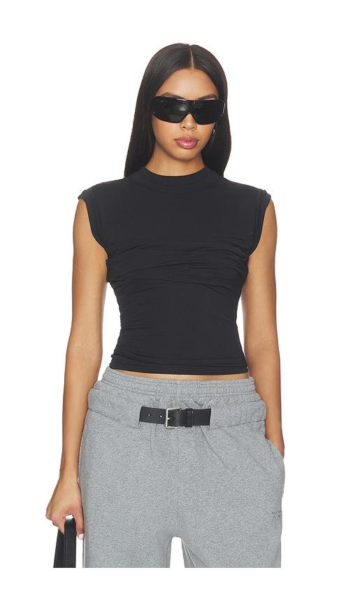 alexander wang twisted bust layered tank in black. - size m (also in xs, s)
