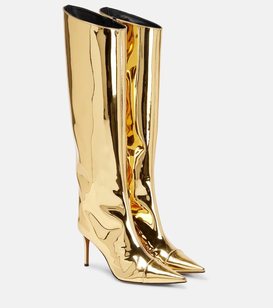 alexandre vauthier alex 85 metallic knee-high boots