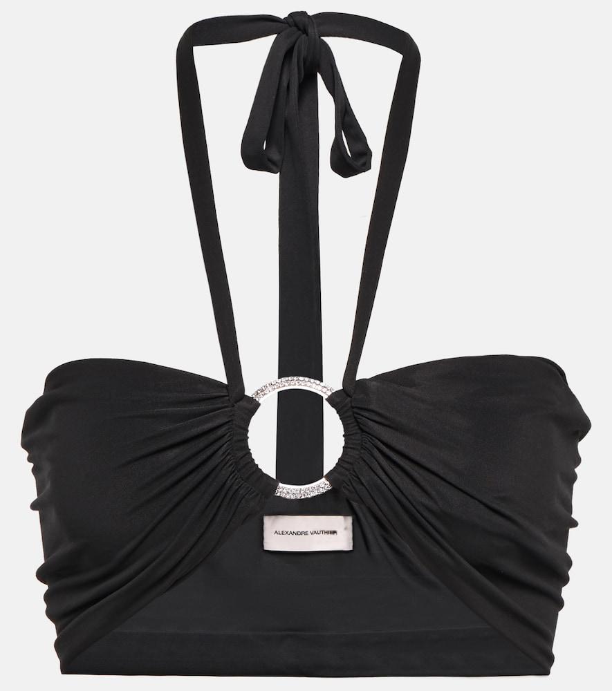 alexandre vauthier crystal-embellished bralette