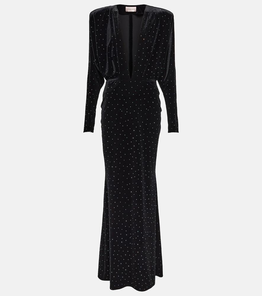 alexandre vauthier crystal-embellished gown