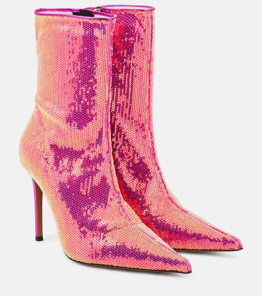 alexandre vauthier sebert sequined ankle boots