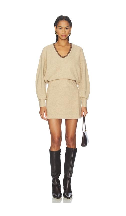 alexis colby dress in tan. - size m (also in s)