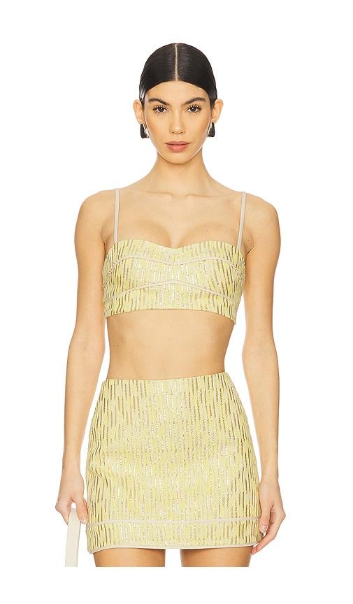 alexis evie top in metallic gold. - size m (also in s)