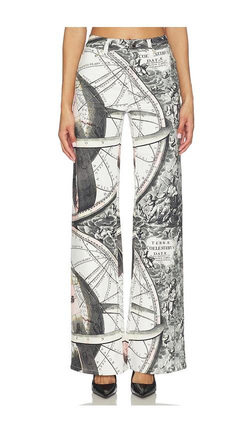 alice + olivia chic full length jean in black,white. - size 25 (also in 26, 27, 29)