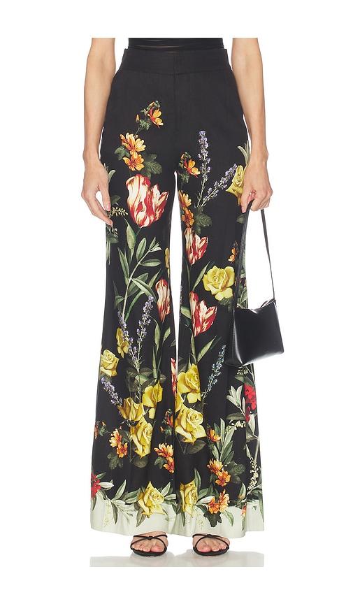 alice + olivia dylan wide leg pant in black. - size 0 (also in 2, 4, 6, 8, 10)