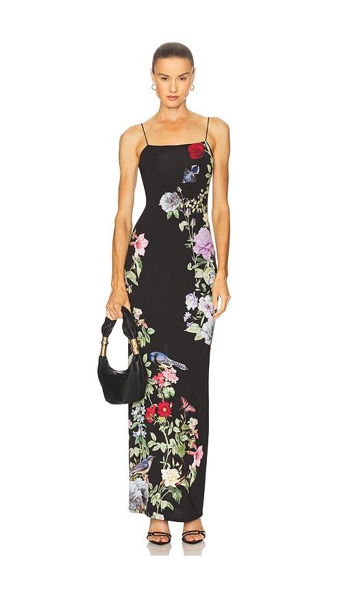 alice + olivia fifi maxi dress in black. - size 2 (also in 4)