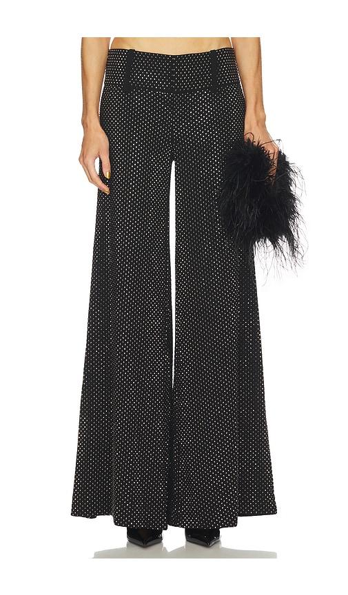 alice + olivia olivia wide leg flare pant in black. - size 10 (also in 8)