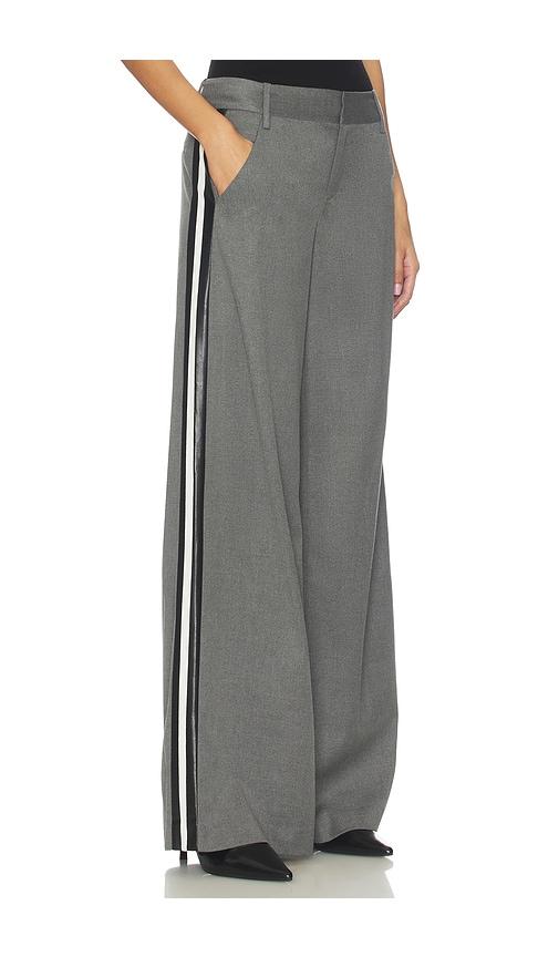 alice + olivia stu ultra baggy pant in grey. - size 10 (also in 8)