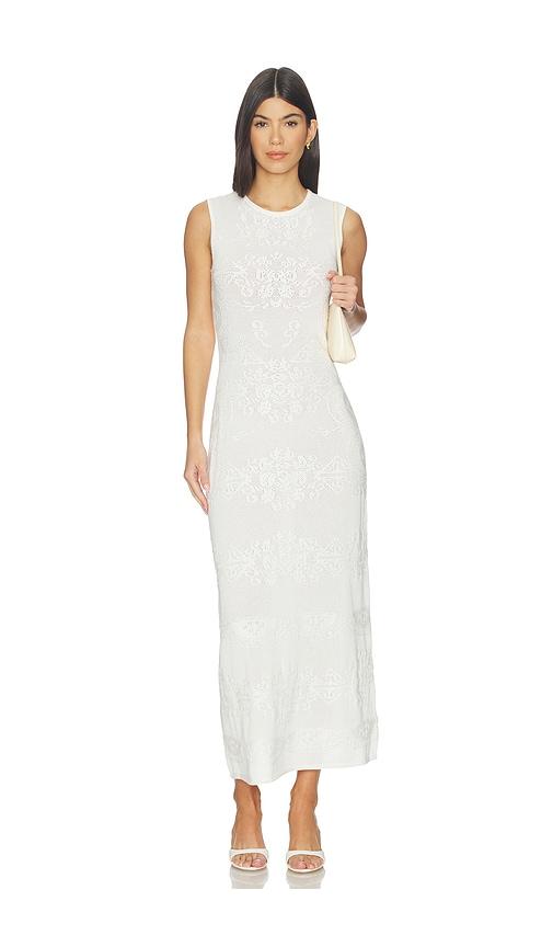 aligne ashley crochet knitted dress in white. - size m (also in s)