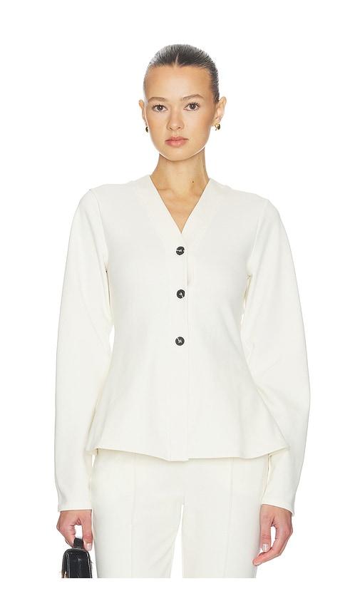 aligne azalea jersey cardigan in white. - size 0 (also in 4, 2, 6, 8)