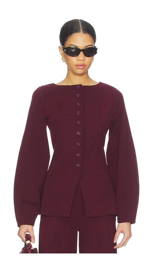 aligne bonnie ponte blazer in wine. - size 0 (also in 2, 4)