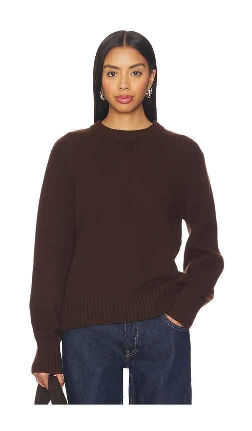 aligne dion crew neck jumper in brown. - size s (also in xs)