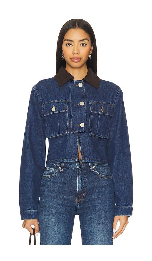 aligne ethan denim jacket in blue. - size 2 (also in 6)