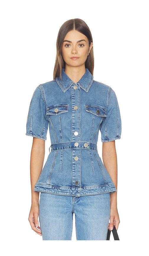 aligne jette denim shirt in blue. - size 10 (also in 2, 6, 8)