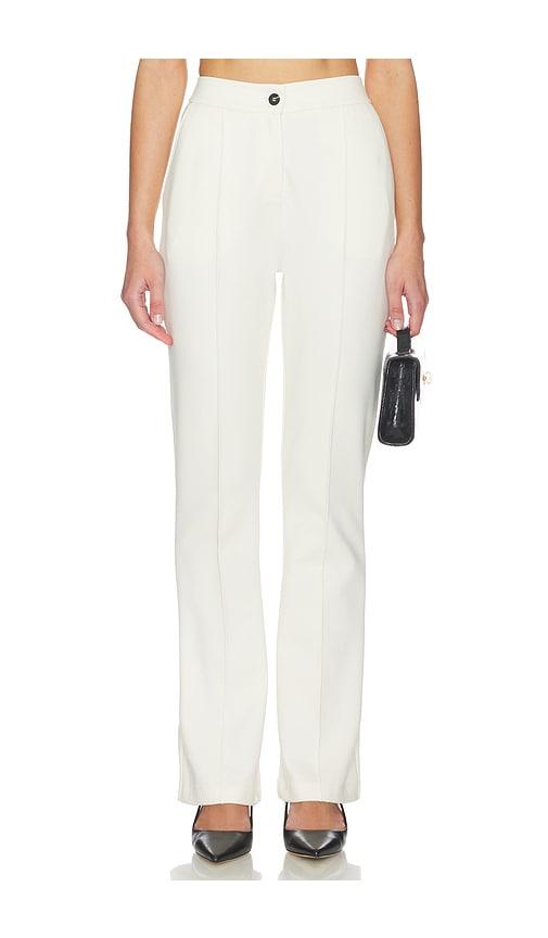 aligne justin pintuck jersey trouser in white. - size 2 (also in 4, 6, 8)
