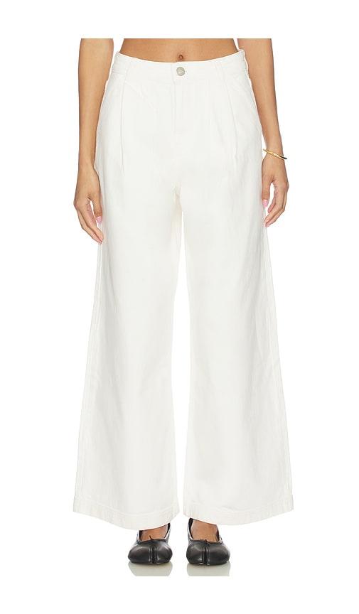aligne lainey wide leg denim jean in cream. - size 24 (also in 26, 25, 27, 28, 29, 30)
