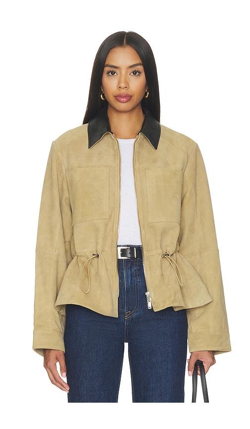 aligne mavis suede jacket in tan. - size m (also in s)