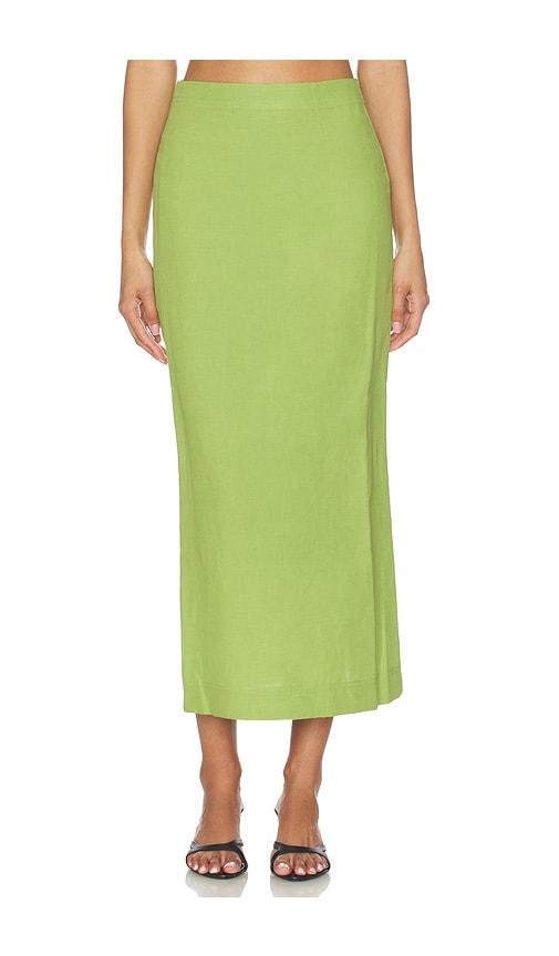 aligne mia linen mix skirt in green. - size 0 (also in 4, 2, 6, 8)