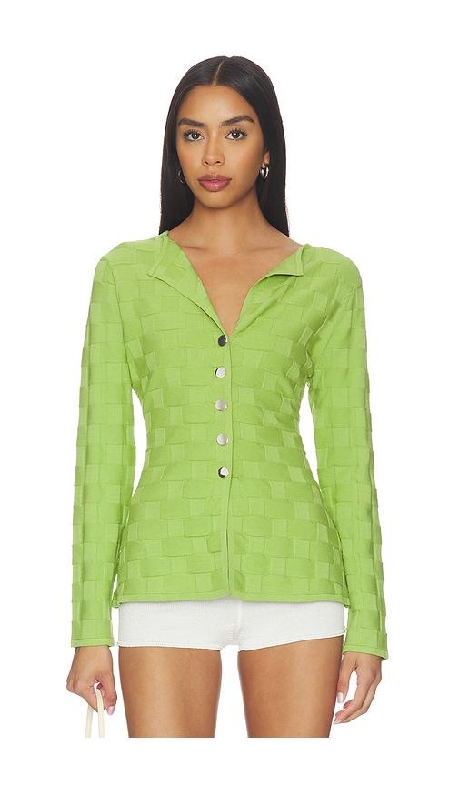 aligne olsen knitted shirt in green. - size 0 (also in 4, 2, 6, 8)