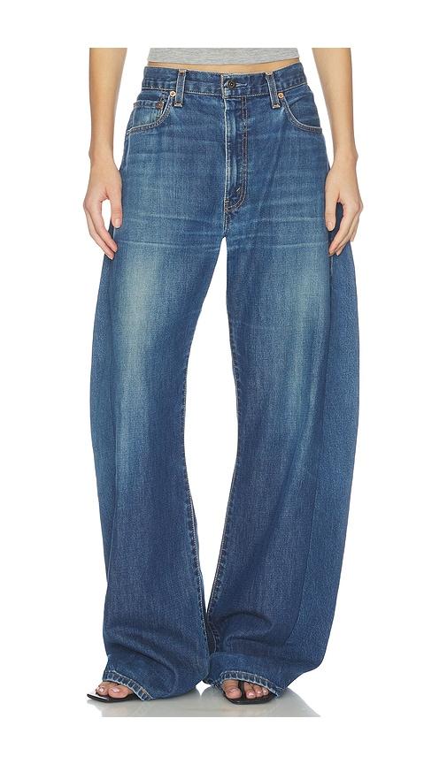 aligrace the monroe barrel jean in blue. - size 25 (also in 26, 27, 28, 29, 30)