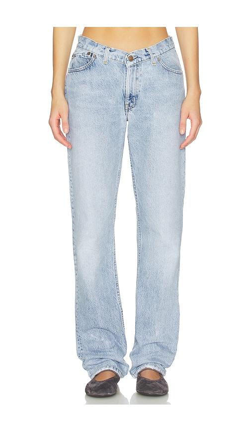 aligrace v waist skinny jeans in blue. - size 24 (also in 26, 27, 28, 29, 30)