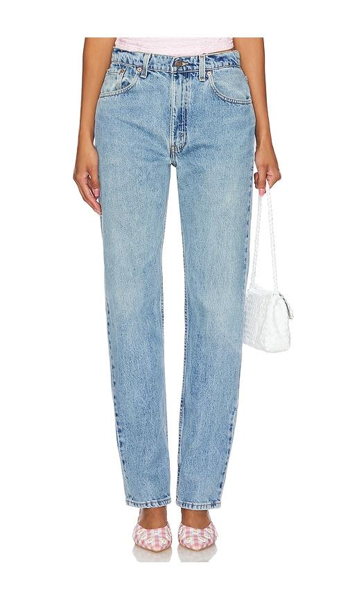 aligrace vintage classic relaxed straight jeans in denim-light. - size 28 (also in 30, 31, 32, 33)