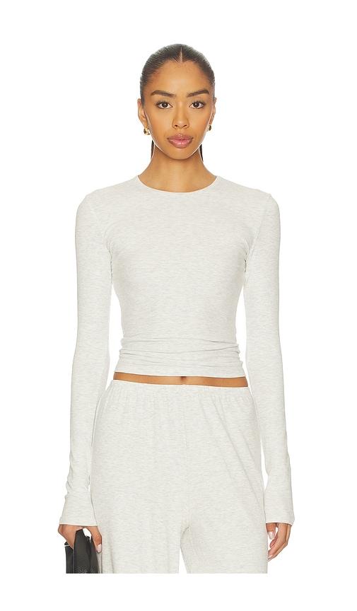 all the ways airlea long sleeve top in grey. - size l (also in m, s, xl, xs, xxs)