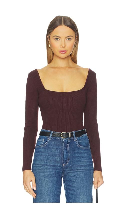 all the ways amalia square neck bodysuit in brown. - size m (also in xs, s)